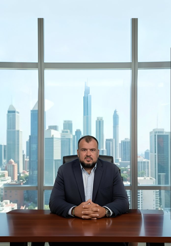 Александр Кожевников, основатель Status Group AE, в офисе в Дубае